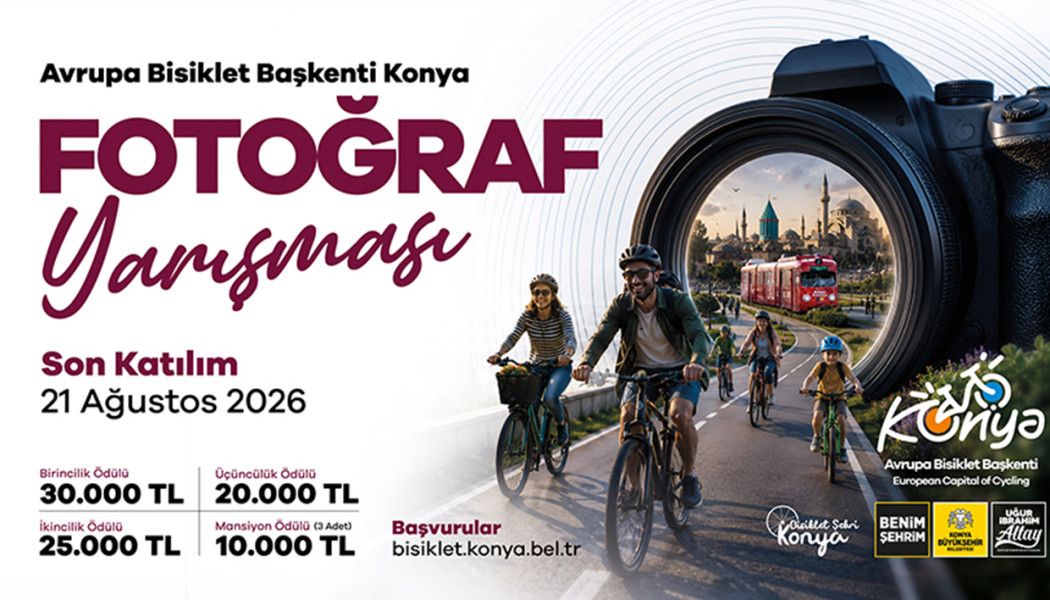 Konya'da "Avrupa Bisiklet Başkenti" temalı fotoğraf yarışması için başvurular başladı