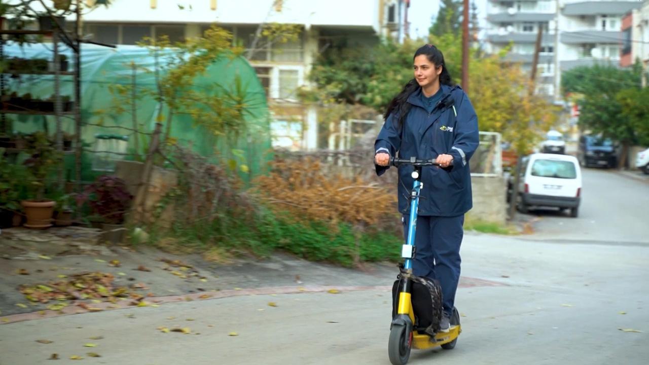 PTT'nin elektrikli skuterleriyle 312 bin litre yakıt tasarrufu sağlandı