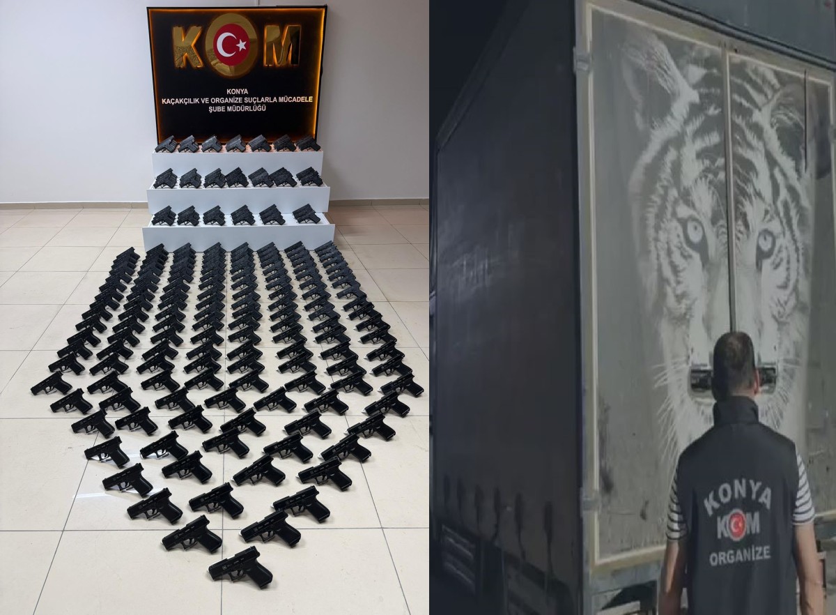 Konya'da operasyonda 228 ruhsatsız tabanca ele geçirildi