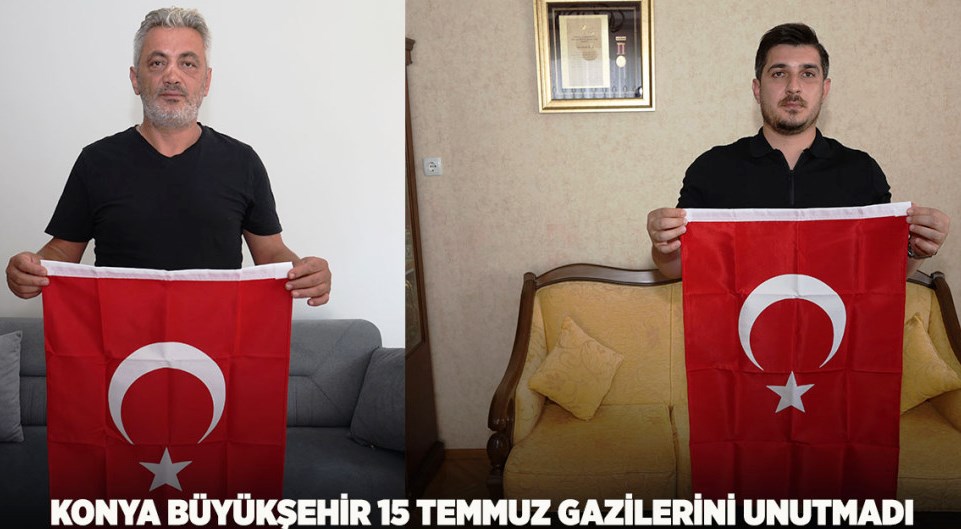 Konya Büyükşehir Belediyesi'nden 15 Temmuz gazilerine anlamlı ziyaret