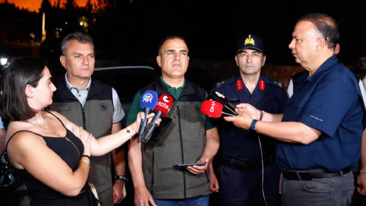 Milas'taki orman yangınına karadan müdahale devam ediyor