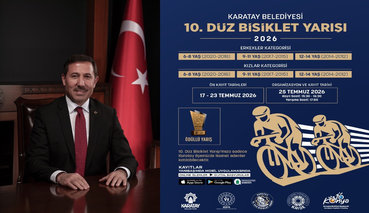 Karatay'da 10. Geleneksel Düz Bisiklet Yarışı için başvurular başladı