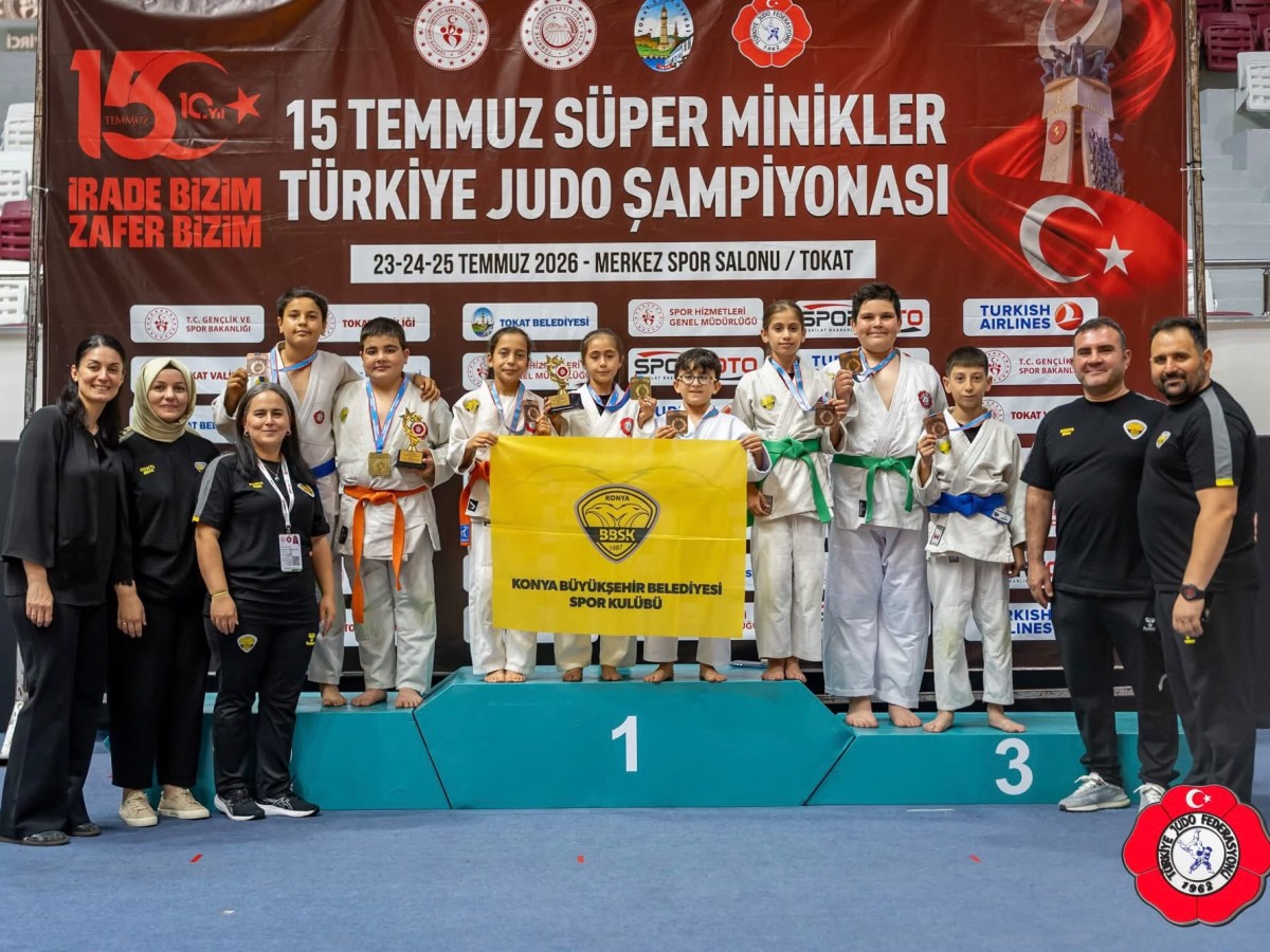 Konya Büyükşehir Belediyesporlu minik judoculardan 8 madalya