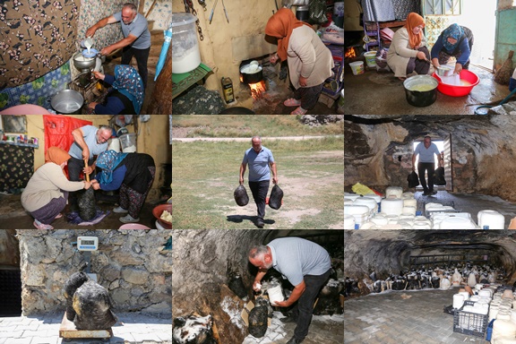 Kızılören’in asırlık tuluk peynirleri mağaralardaki yolculuğuna başladı