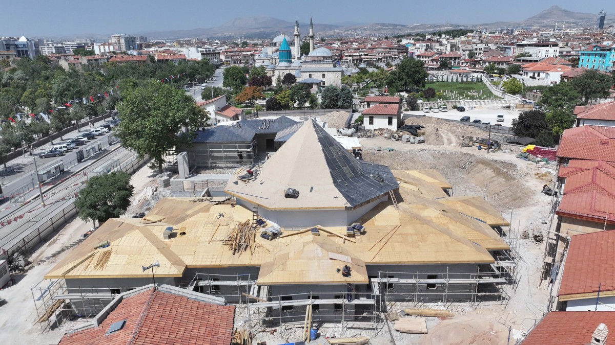 Konya’daki Mevlevi Dergâhı inşaatında yüzde 45 seviyesine ulaşıldı