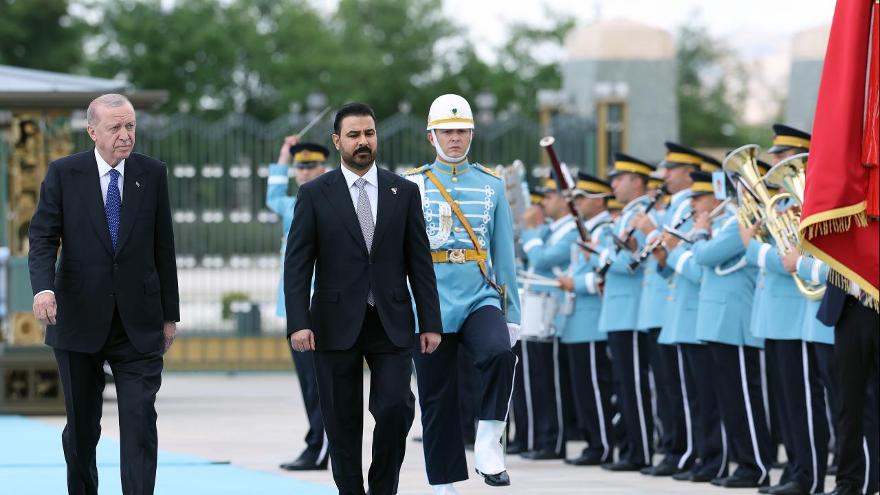 Cumhurbaşkanı Erdoğan, Irak Başbakanı Zeydi'yi Cumhurbaşkanlığı Külliyesi'nde resmi törenle ağırladı