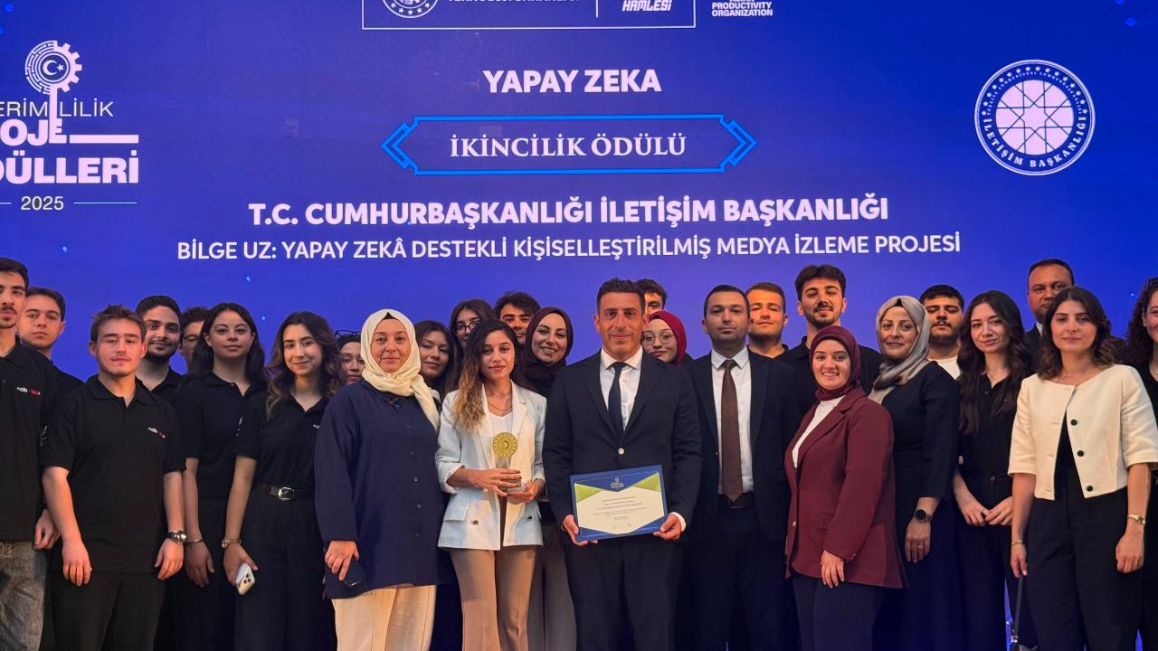 İletişim Başkanlığının yapay zeka destekli medya izleme sistemi "Bilge Uz" ödüle layık görüldü